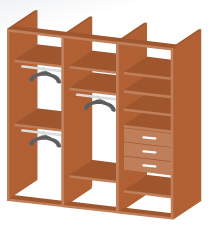 Vestavěná skříň 2m v. 2