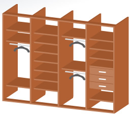 Vestavěná skříň 3m v. 2