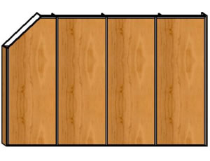 Vestavěná skříň 4m zkos.