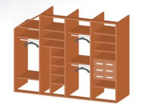 Vestavěná skříň 4m zkos.