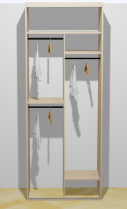 Vestavěná skříň 1m